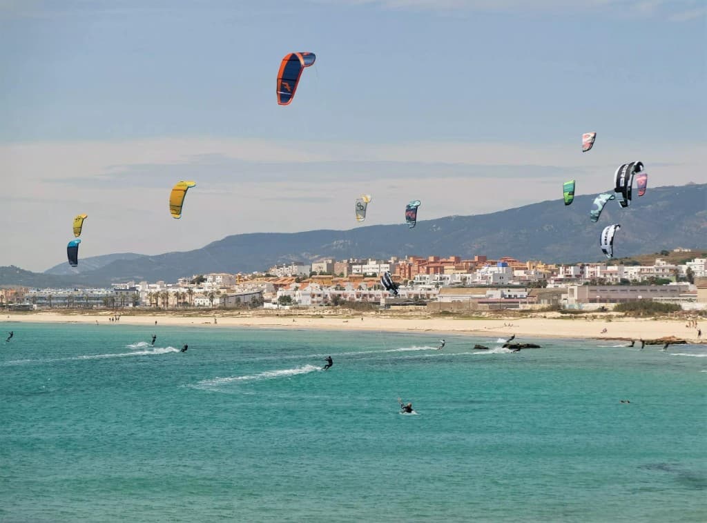 Kitesurfing in Tarifa, Spain